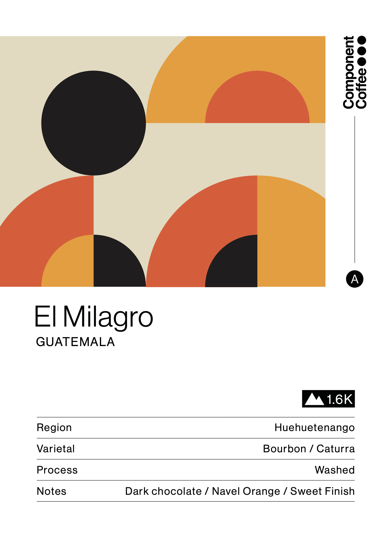 El Milagro label — Guatemala