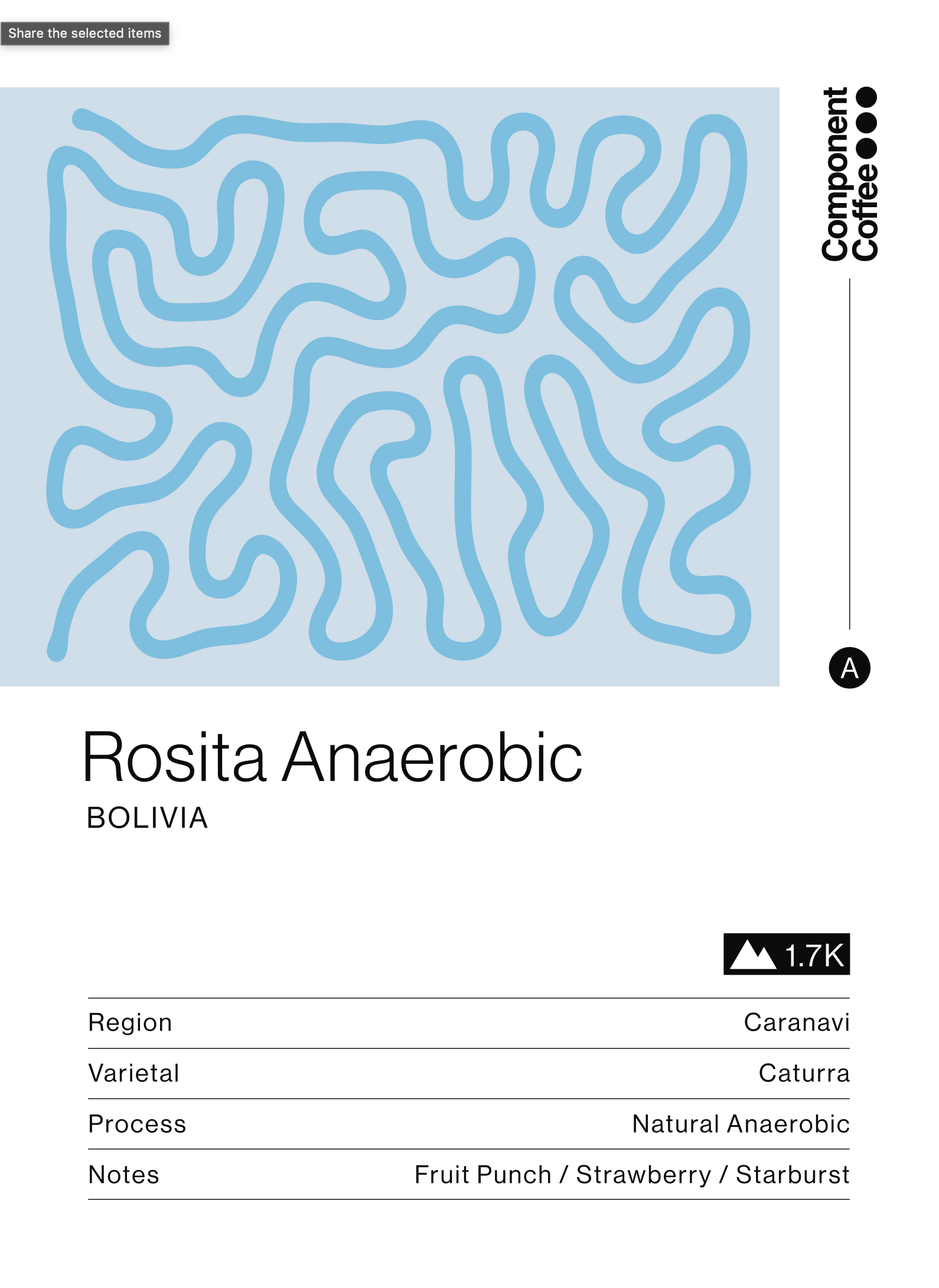 Rosita Anaerobic label — Bolivia